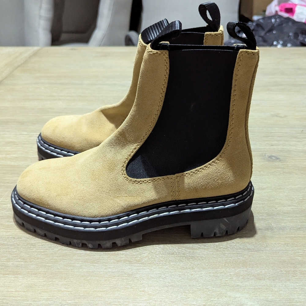 Proenza Schouler Tan and Black Ankle Boots
